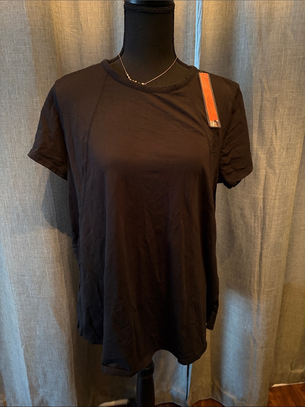 J. Jill Black Short Sleeve Crewneck Tee